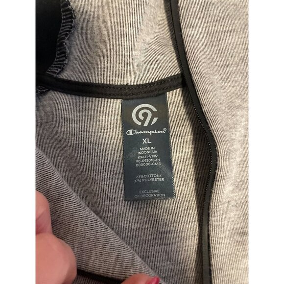 Champion C9 Gray Navy 1/2 Zip Athletic Fitted Pullover Top Sz XL - Picture 5 of 9
